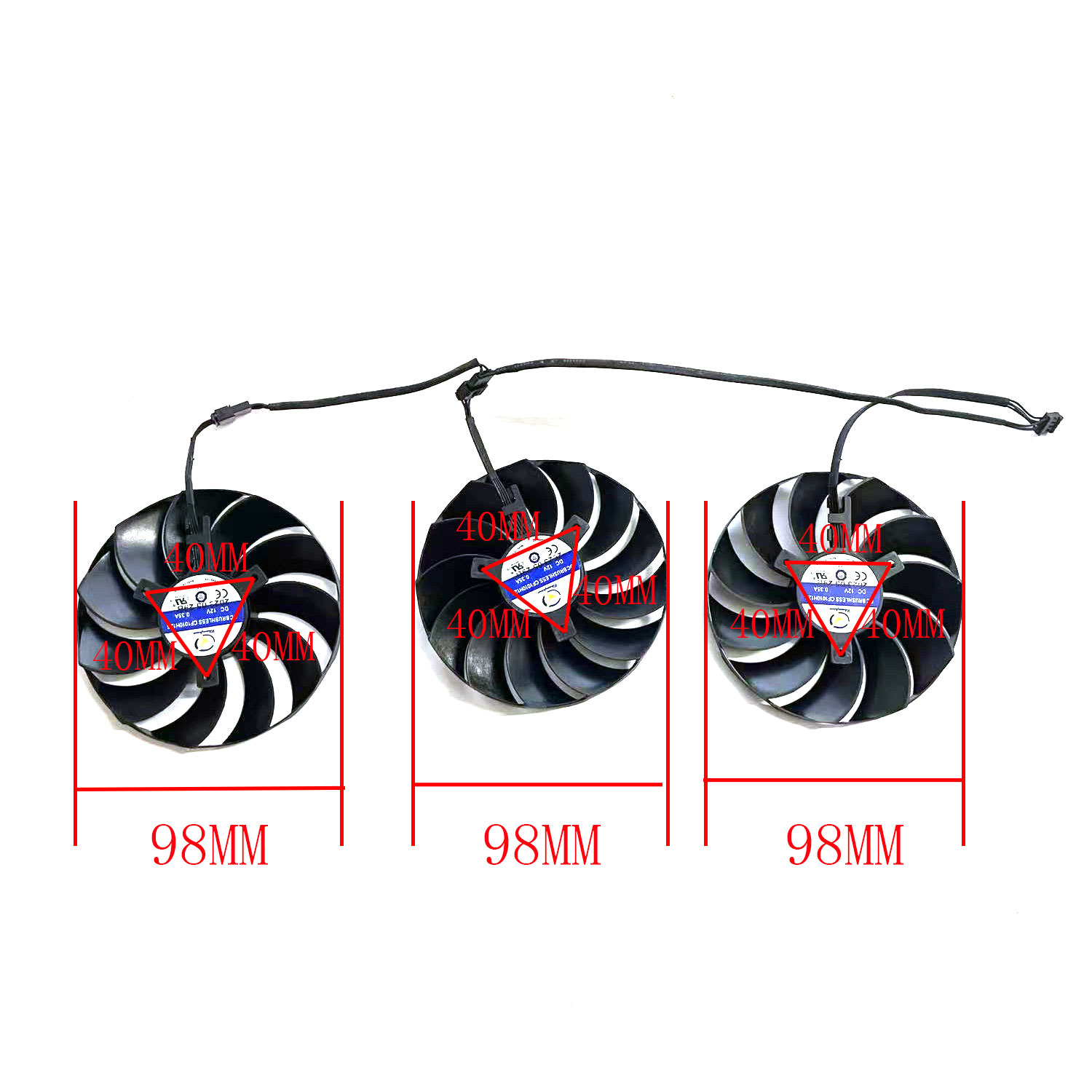 New Cooling Fan 4PIN 98MM CF10 - огляд і ціна Rx 7800 Xt 16Gb