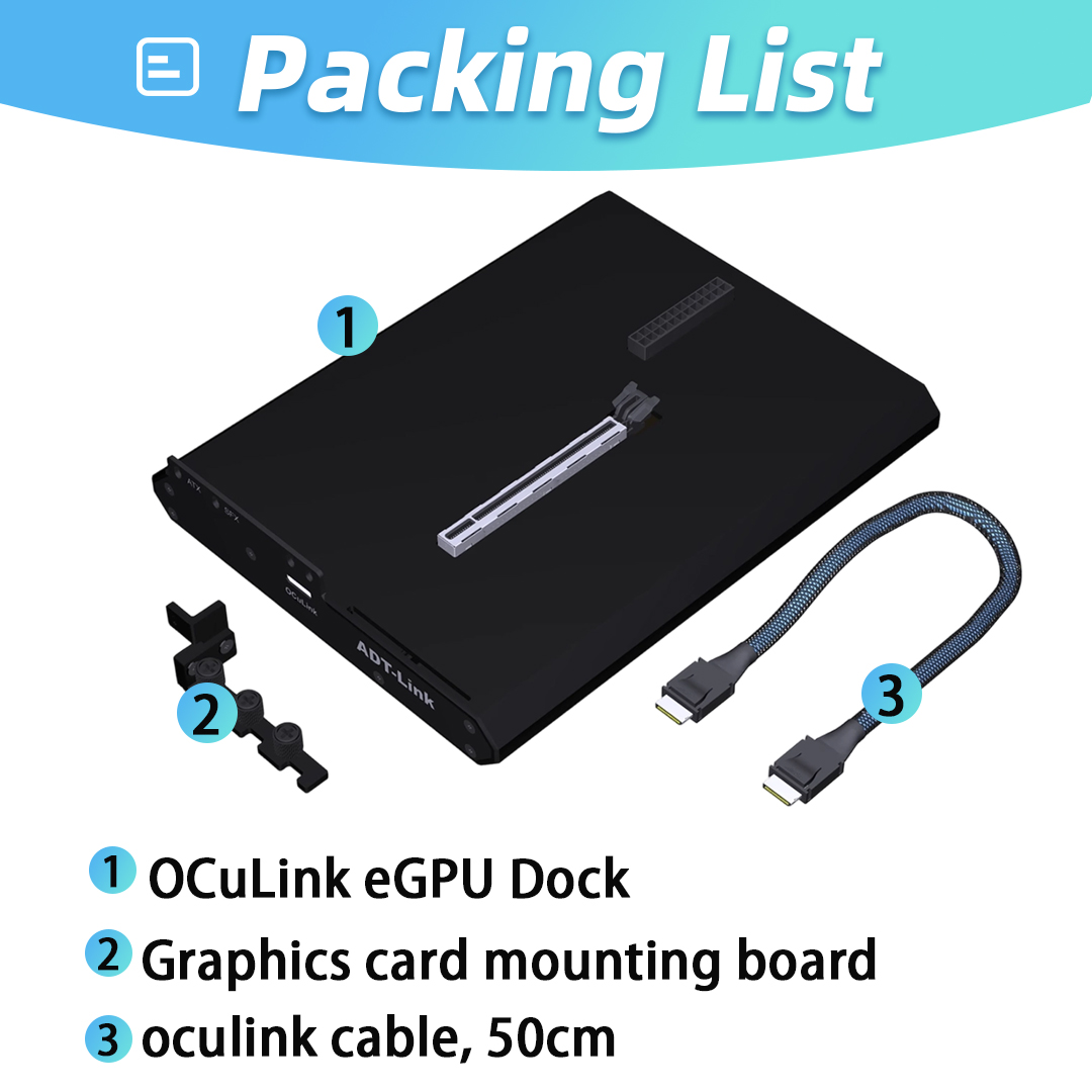 OCuLink eGPU Dock PCIe 4.0 X4  - огляд і ціна Oculink Gpu Dock Station