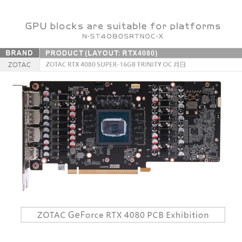 Bykski N-ST4080SRTNOC-X GPU Bl - огляд і ціна Rtx 4080 Super 16Gb