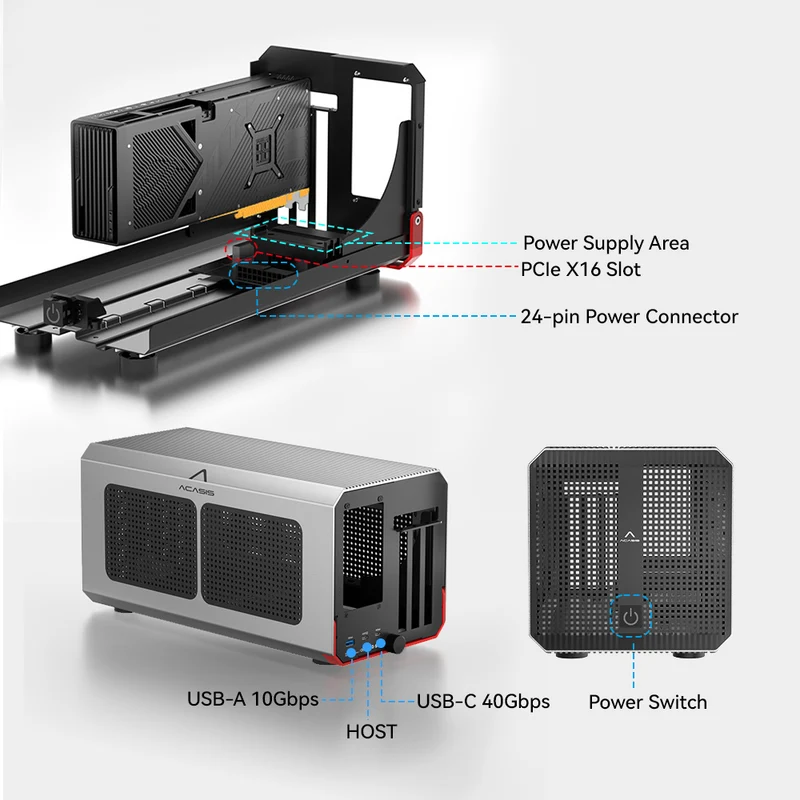 Acasis 40Gbps eGPU Enclosure T - огляд і ціна Gpu External Dock Egpu Thunderbolt 4