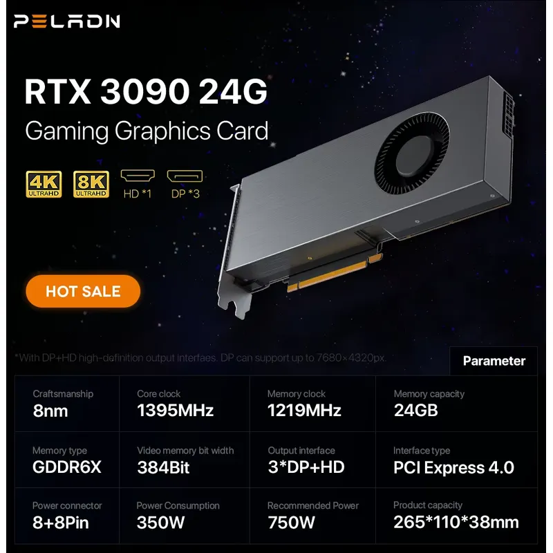 Hot Sale Deep Learning GPU Gef - огляд і ціна Rtx 3080 Ti 12Gb