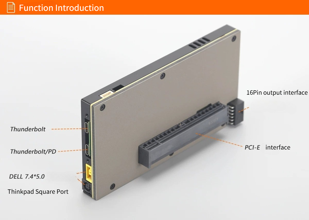 Upgraded TH5P4GaN Laptop Thund - огляд і ціна Gpu External Dock Egpu Thunderbolt 4