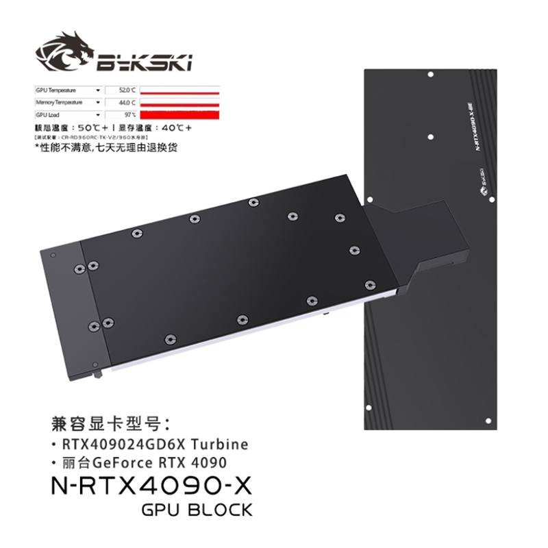 Bykski GPU Water Block Use for - огляд і ціна Rtx 4090 Water Block Full Cover
