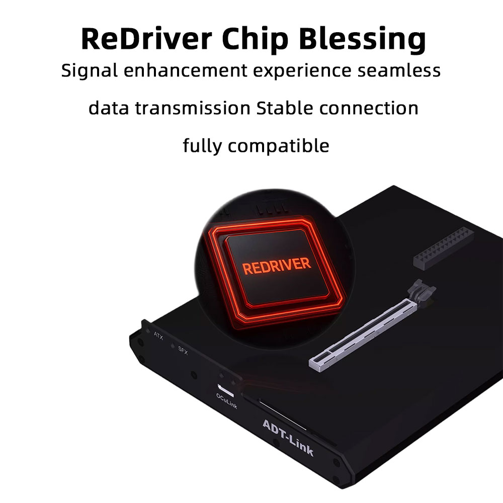 ADT-Link PCIe 4.0X4 64Gbs F9Q  - огляд і ціна Oculink Gpu Dock Station