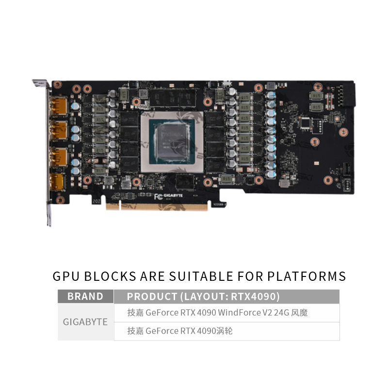 Bykski N-GV4090WF-X-V2 GPU Blo - огляд і ціна Rtx 4090 Water Block Full Cover